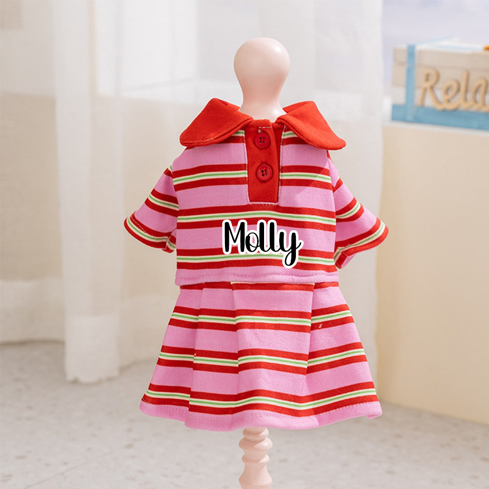 Personalisiertes Sommerkleid mit Streifen für Haustiere | inCloth48