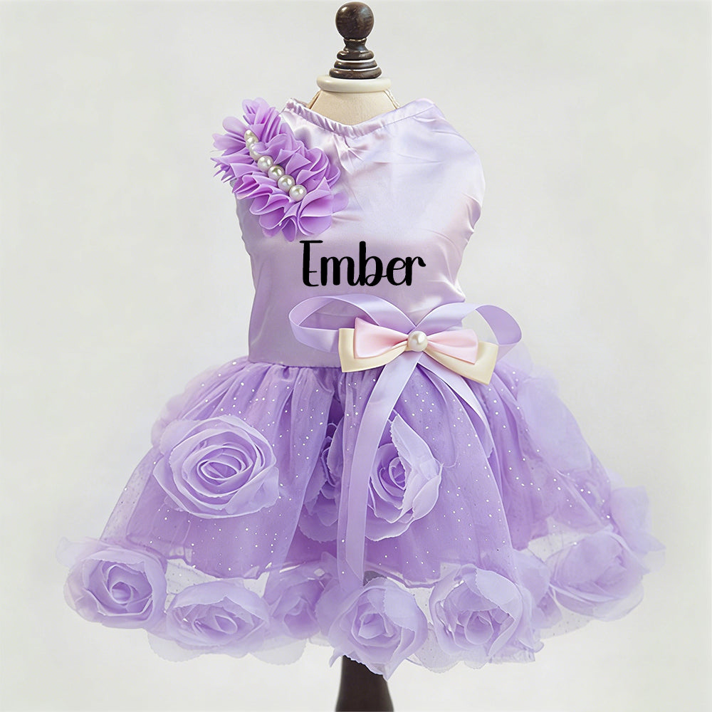 Robe de princesse personnalisée en satin pour animaux de compagnie | inCloth50