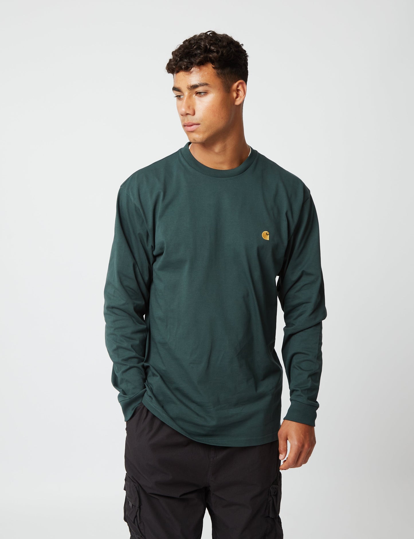Chase Langarm-T-Shirt - Storm Blue