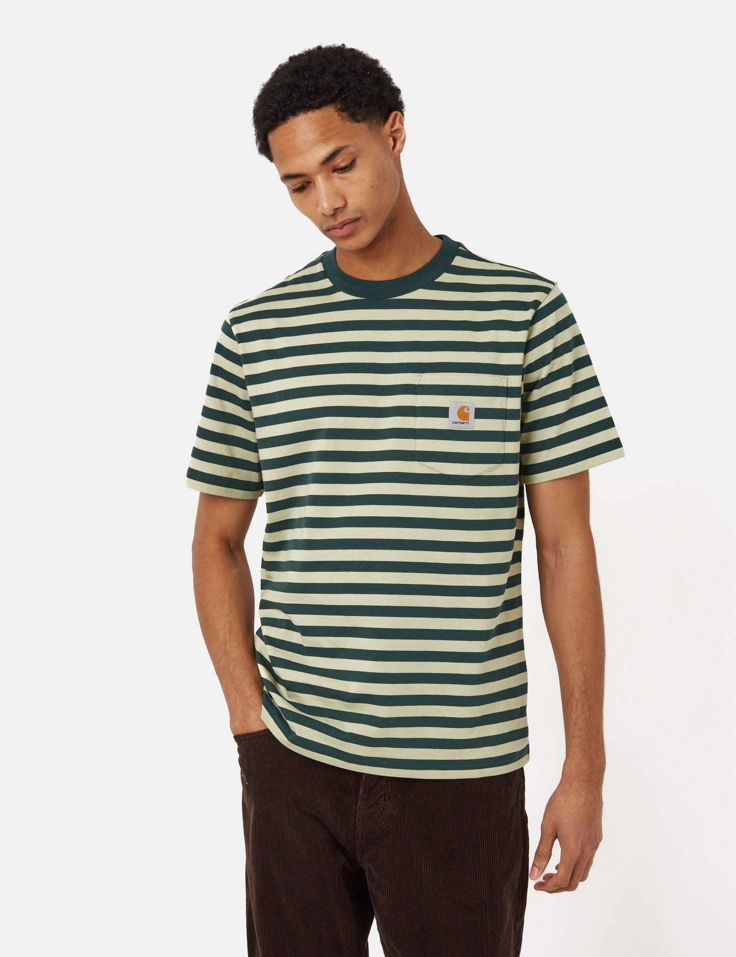 T-Shirt Scotty Stripe Pocket (Regular) – Atom Blue/Icarus Blue