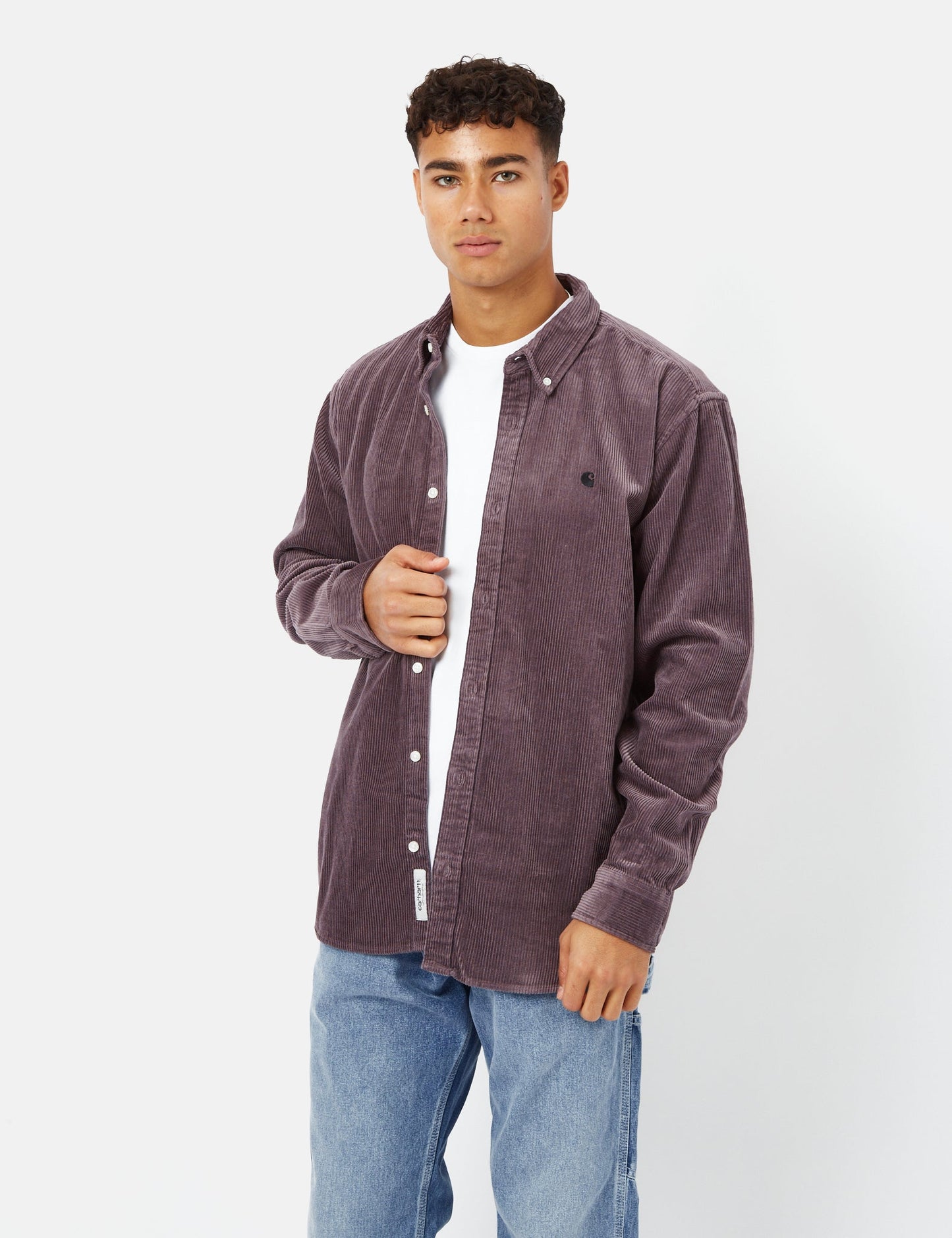 Chemise Madison en velours côtelé - Vert buis/Cire
