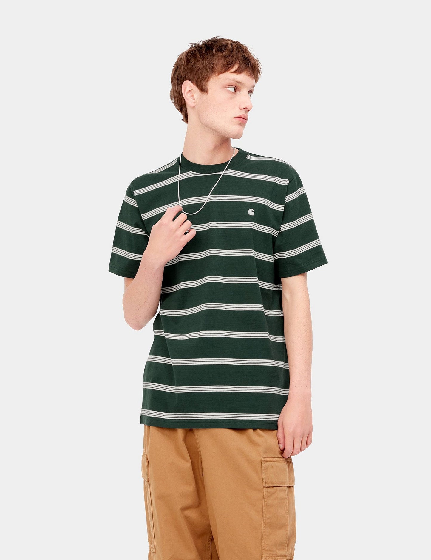 Glover Streifen T-Shirt - Dunkle Pflaume/Wax/Wax