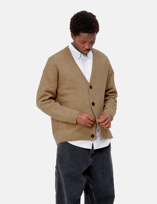 Albion Cardigan – Jasper Camel Heather