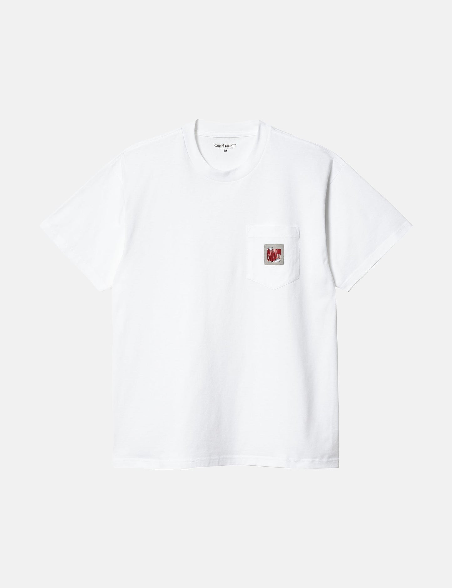 T-shirt extensible à poche (Normal/Biologique) - Blanc