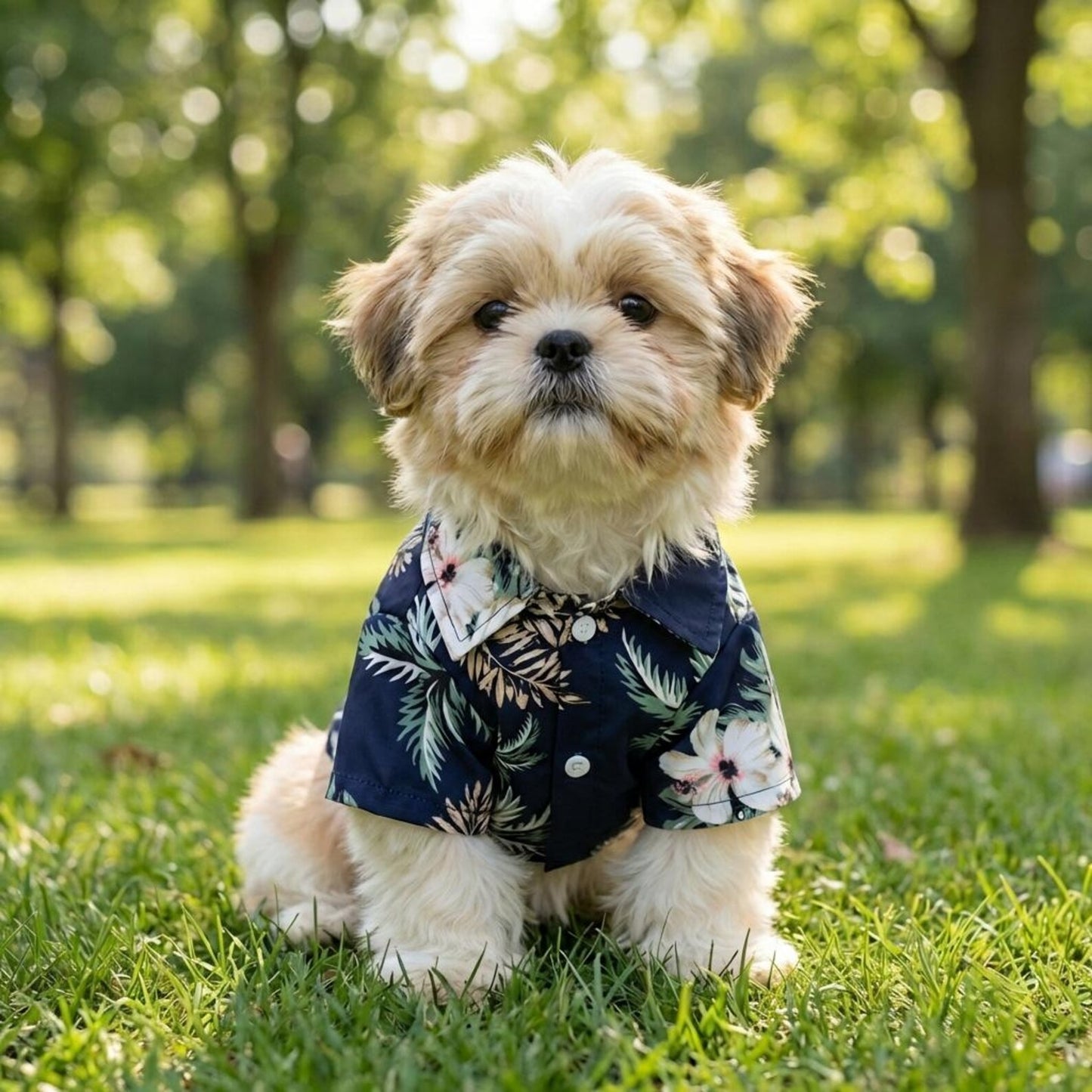 Personalized Leather Patch Name Hawaiian Pet T-shirt | inCloth57