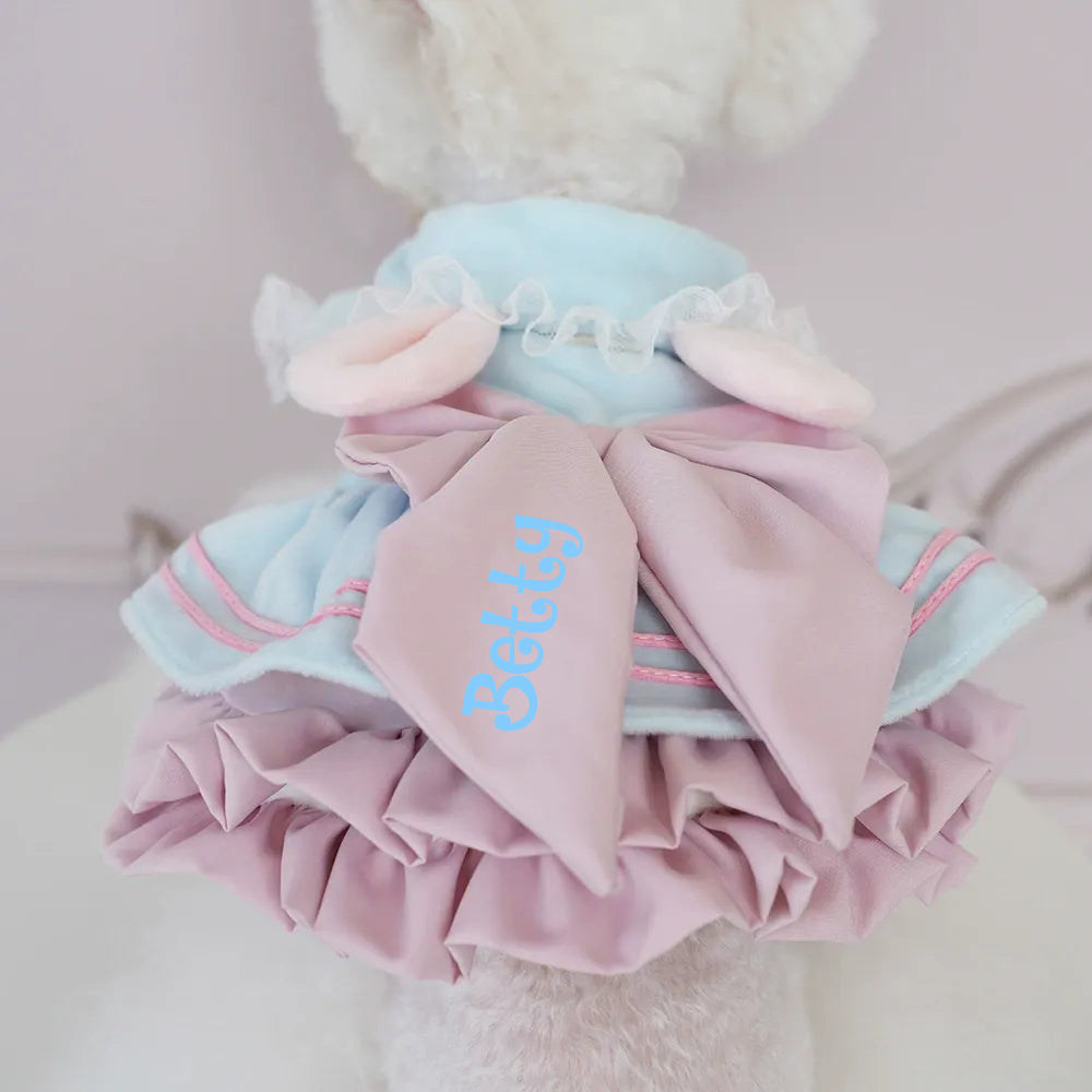 Personalized Name Pet Bowknot Dress | inPet27