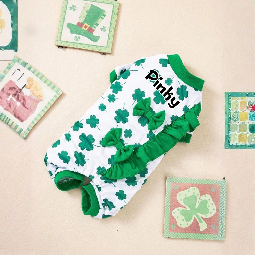 Personalisierter St. Patrick's Day Jumpsuit für Haustiere | inCloth10