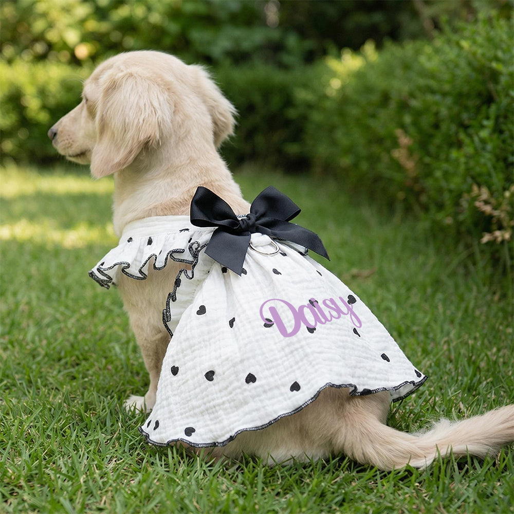 Robe florale personnalisée à nœud pour animaux | inCloth38