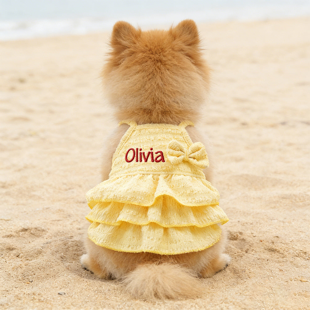 Personalisiertes besticktes Namens-Haustierkleid Prinzessin | inCloth41