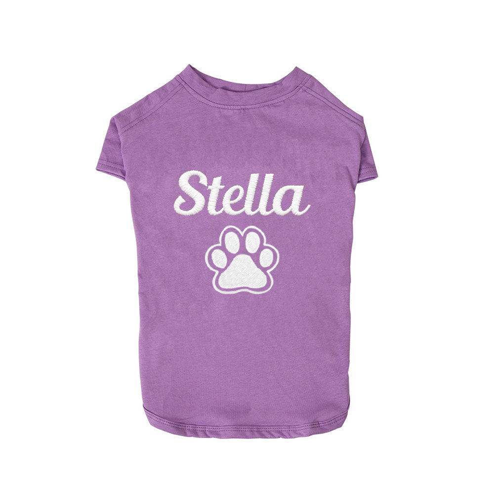 T-shirt personnalisé brodé avec nom pour animaux de compagnie | inCloth75