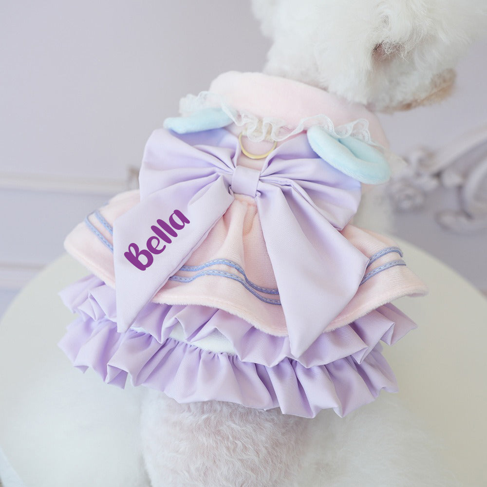 Personalized Name Pet Bowknot Dress | inPet27