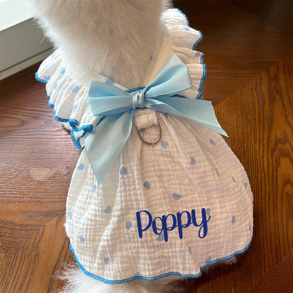 Robe florale personnalisée à nœud pour animaux | inCloth38
