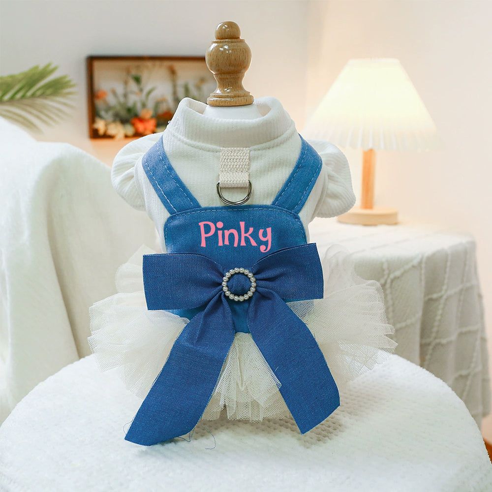 Salopette personnalisée en jean pour animaux de compagnie | inCloth18