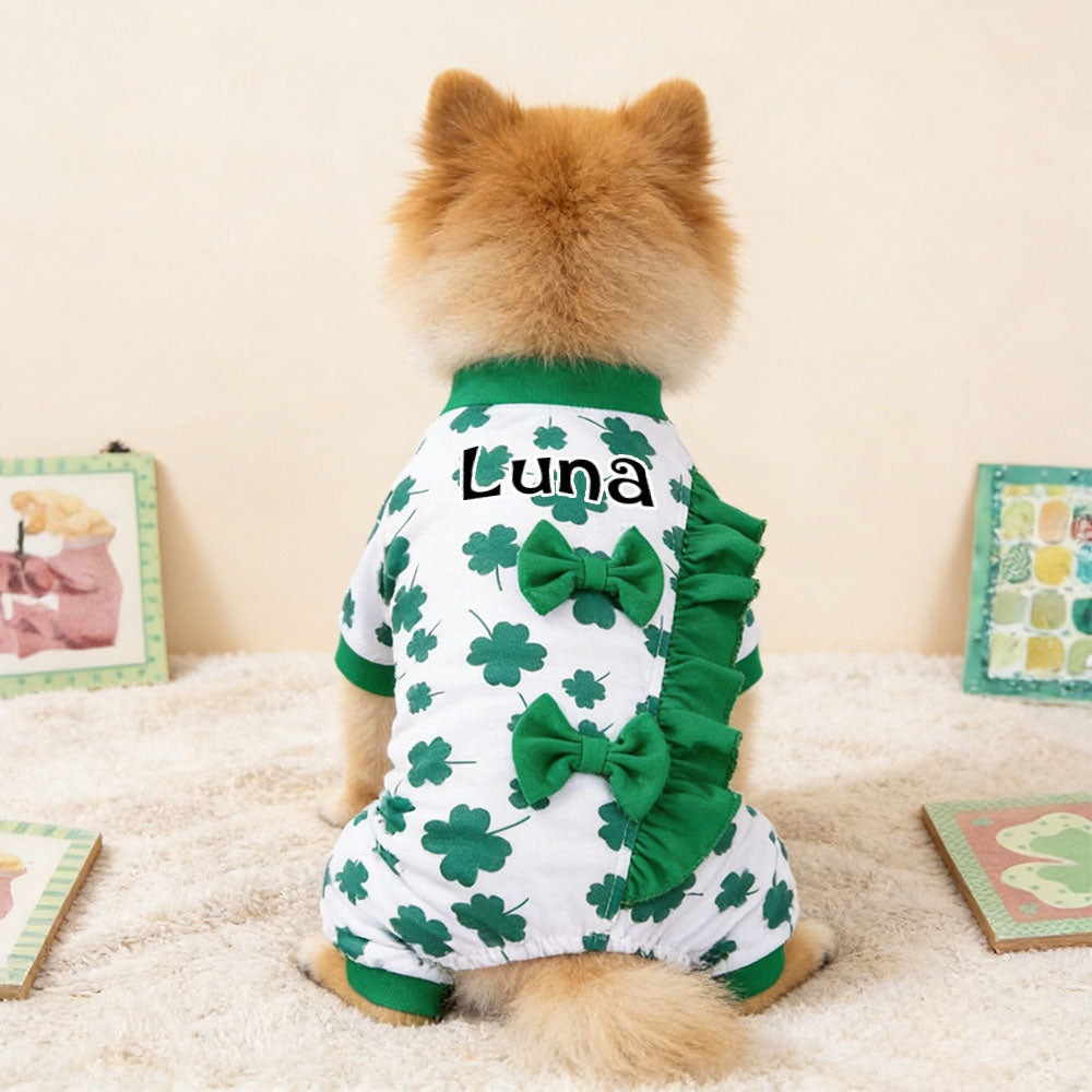 Personalisierter St. Patrick's Day Jumpsuit für Haustiere | inCloth10