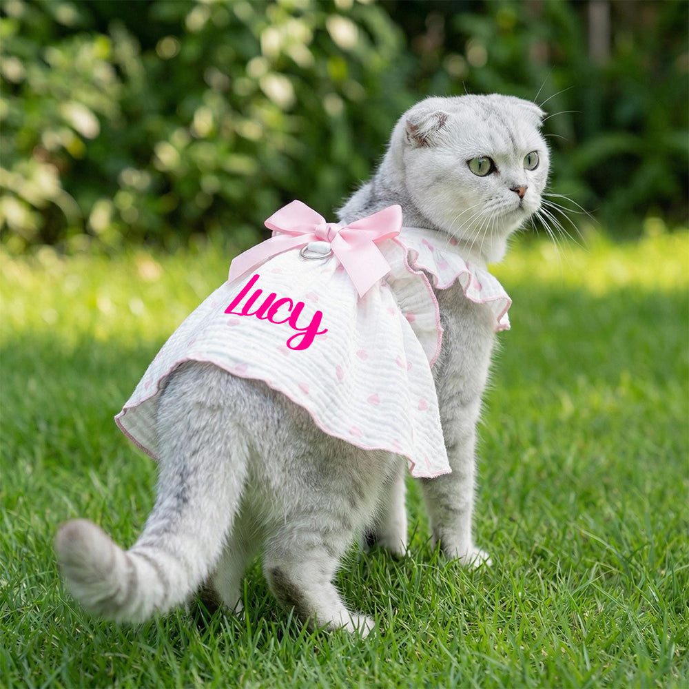 Robe florale personnalisée à nœud pour animaux | inCloth38