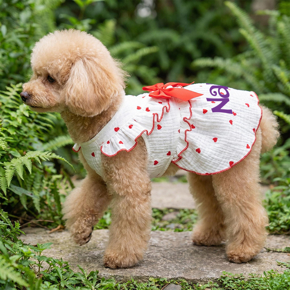 Robe florale personnalisée à nœud pour animaux | inCloth38