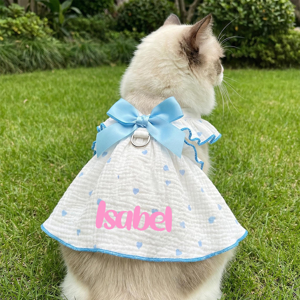 Robe florale personnalisée à nœud pour animaux | inCloth38