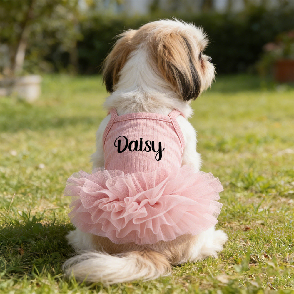 Personalisiertes Haustier-Tutu-Kleid mit Namen | inCloth40