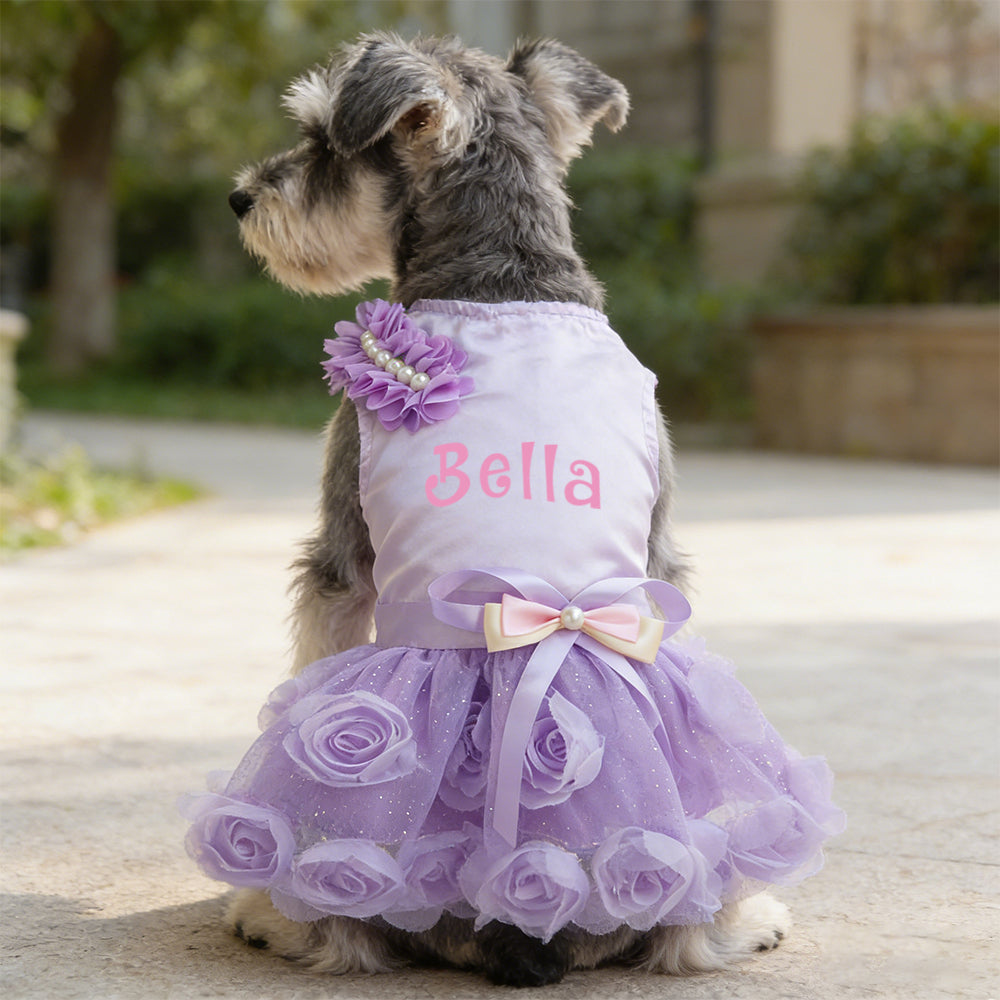 Robe de princesse personnalisée en satin pour animaux de compagnie | inCloth50