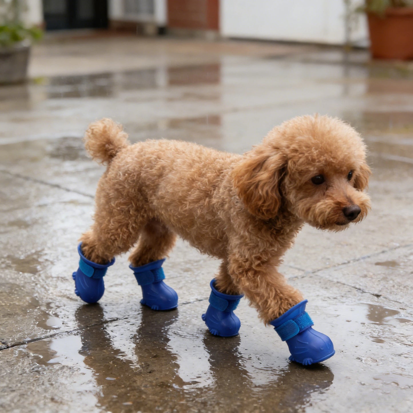 Waterproof Rubber Dog Boots with Non-Slip Sole | inAccs19