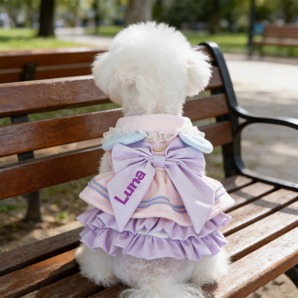 Personalized Name Pet Bowknot Dress | inPet27