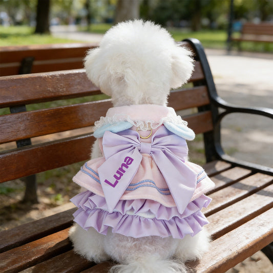 Personalized Name Pet Bowknot Dress | inPet27