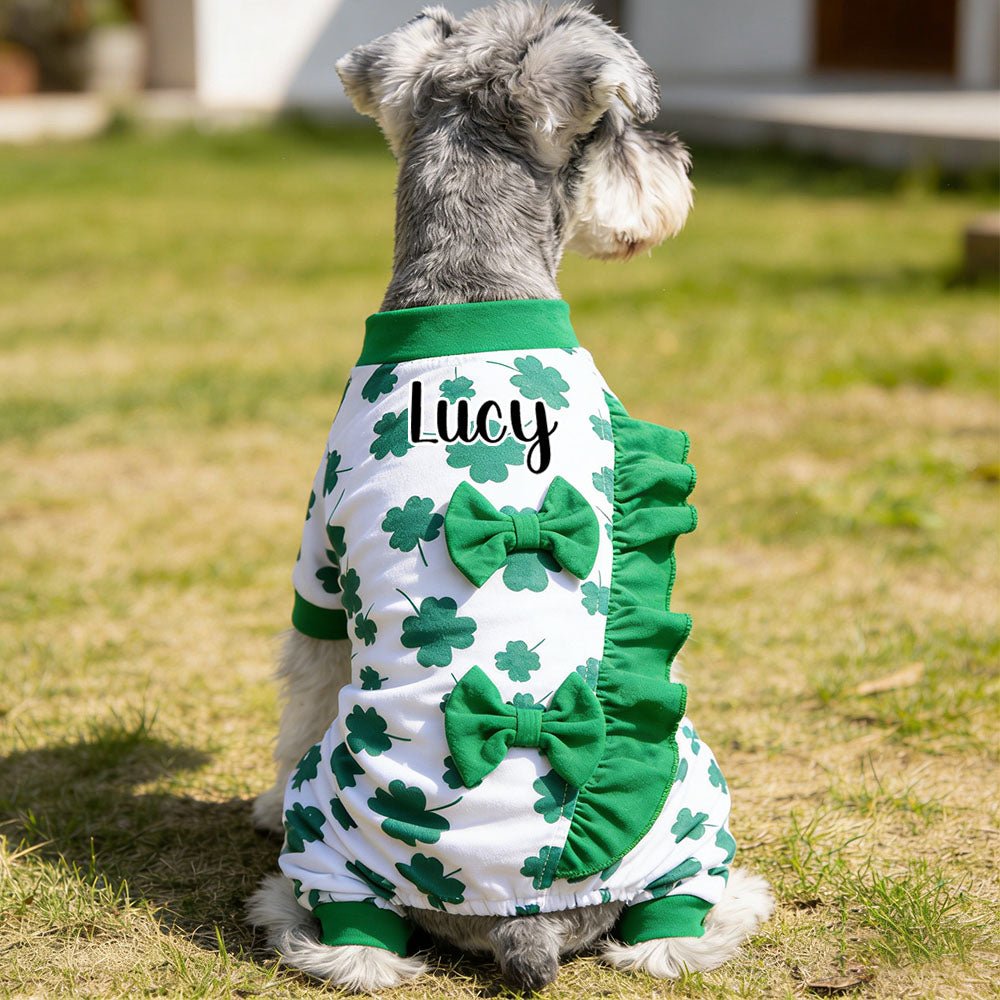 Personalisierter St. Patrick's Day Jumpsuit für Haustiere | inCloth10