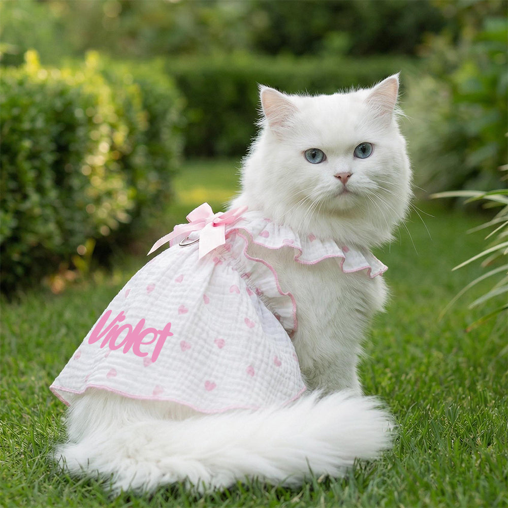 Robe florale personnalisée à nœud pour animaux | inCloth38