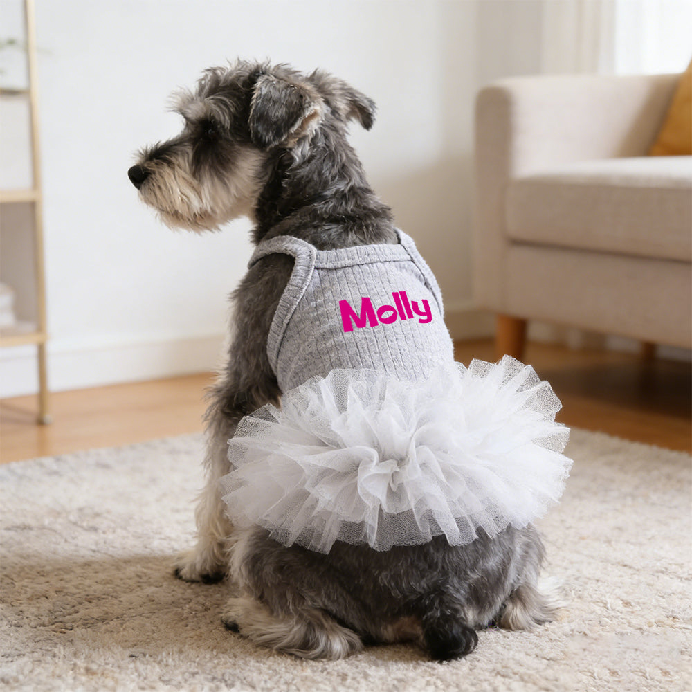 Personalisiertes Haustier-Tutu-Kleid mit Namen | inCloth40