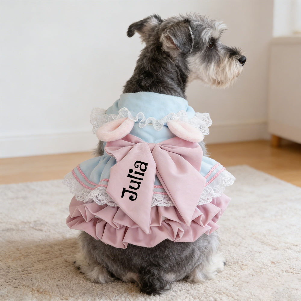 Personalized Name Pet Bowknot Dress | inPet27