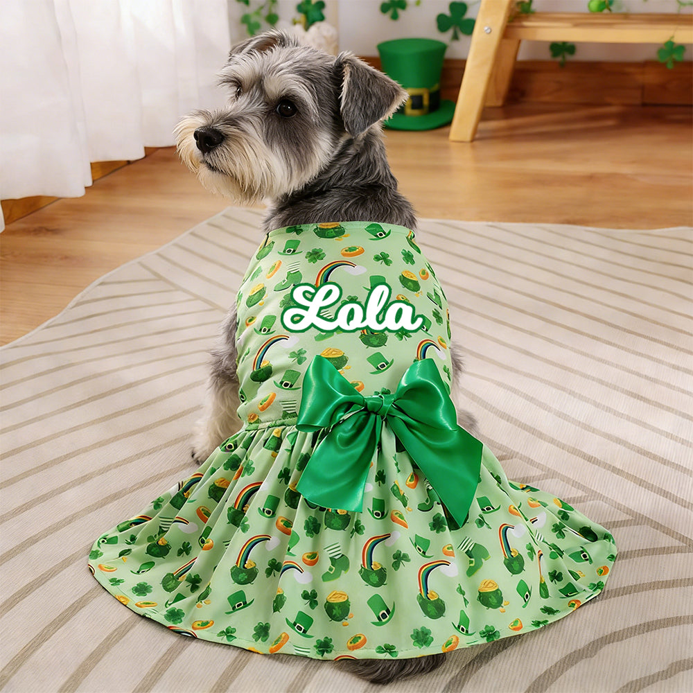 Personalisiertes Haustier St. Patrick's Day Glückskleid | inCloth01