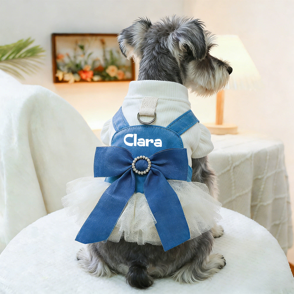 Salopette personnalisée en jean pour animaux de compagnie | inCloth18