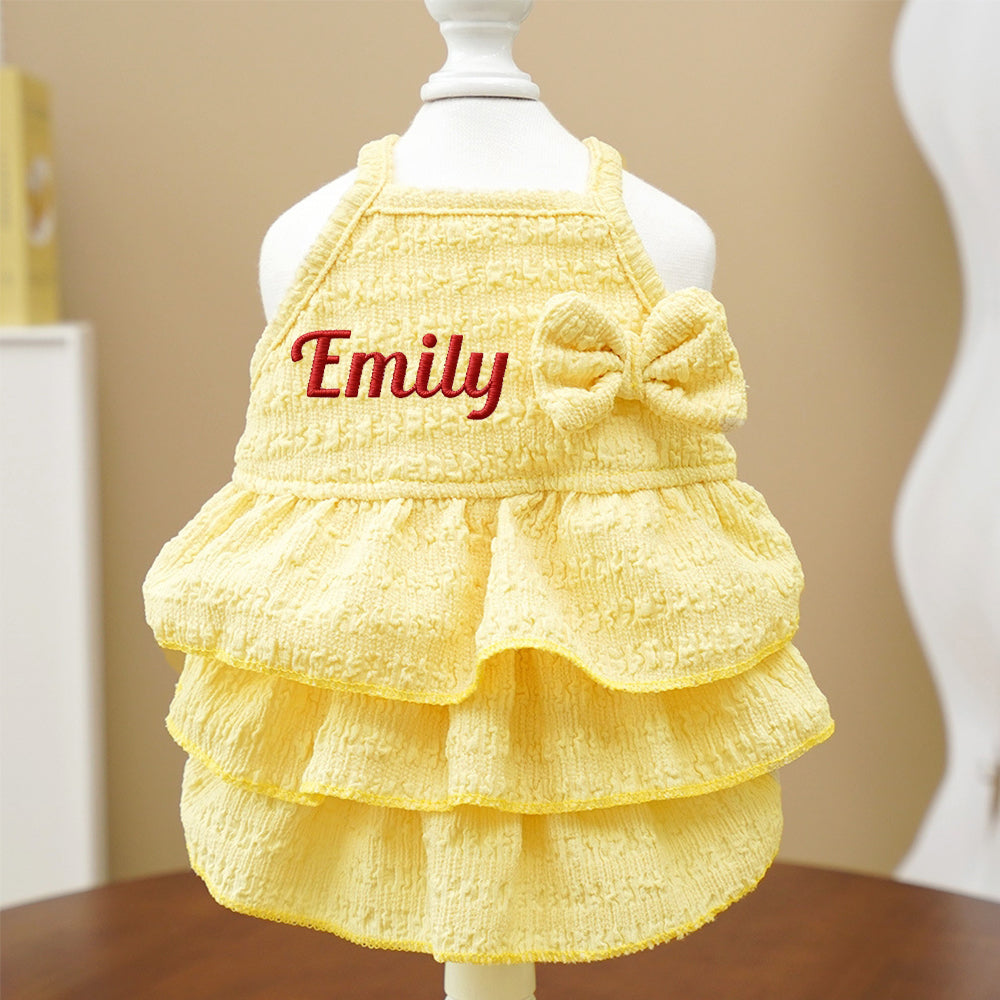 Personalisiertes besticktes Namens-Haustierkleid Prinzessin | inCloth41