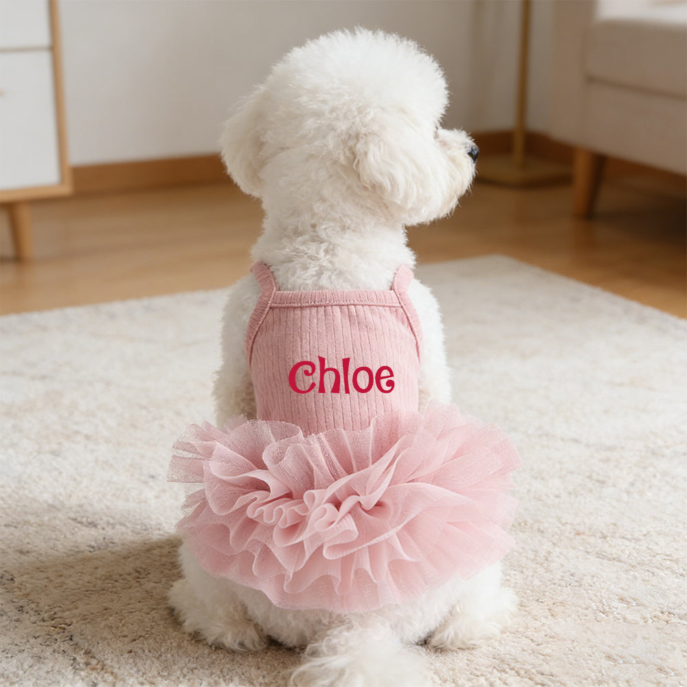 Personalisiertes Haustier-Tutu-Kleid mit Namen | inCloth40