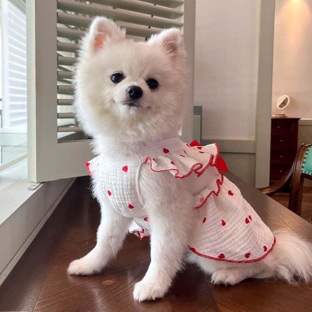 Robe florale personnalisée à nœud pour animaux | inCloth38