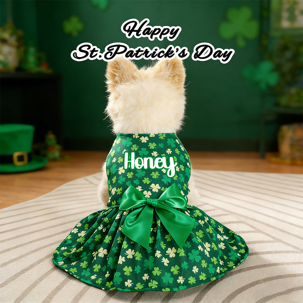 Personalisiertes Haustier St. Patrick's Day Glückskleid | inCloth01