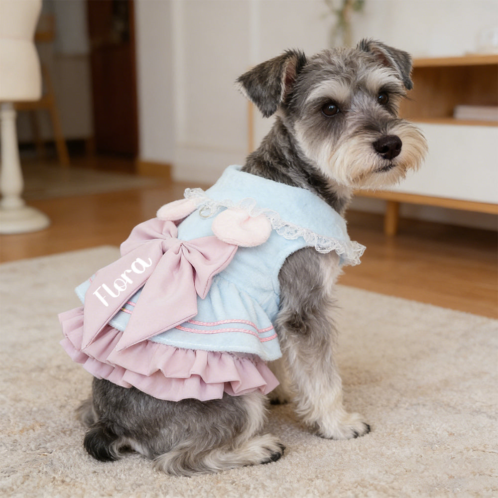 Personalized Name Pet Bowknot Dress | inPet27