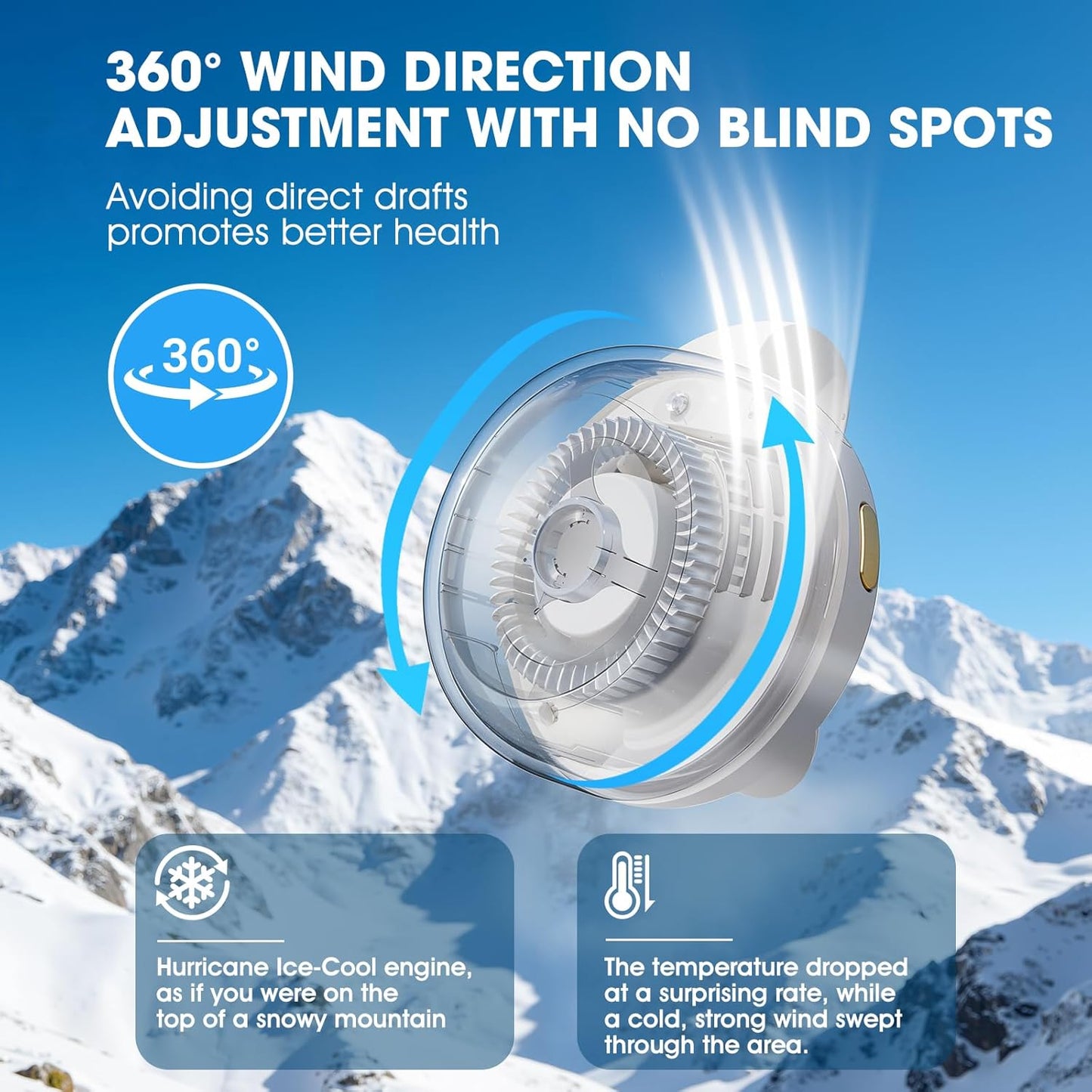 Clip de ventilateur portable silencieux sans pales