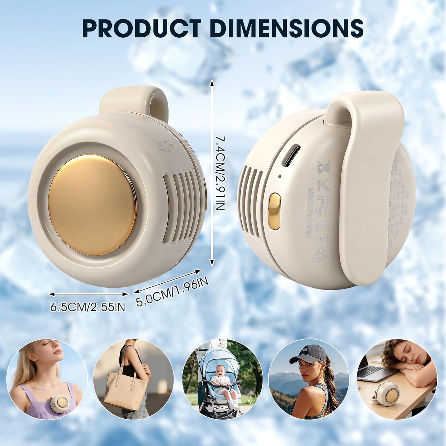 Clip de ventilateur portable silencieux sans pales