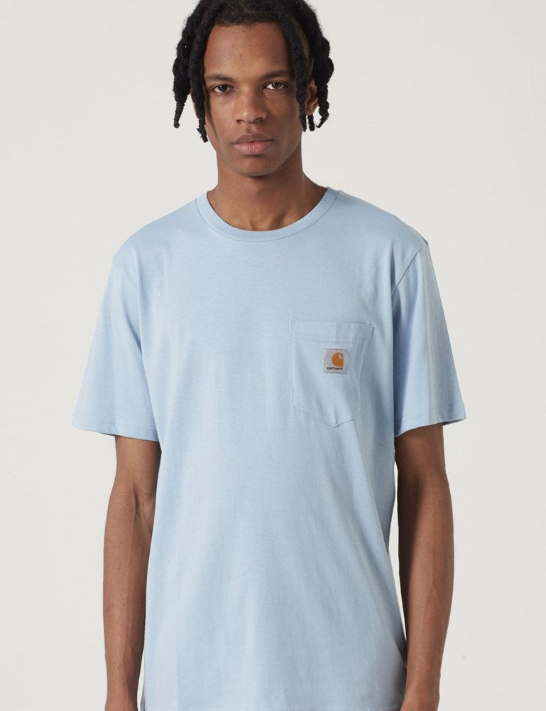 T-shirt à poche - Bleu Glacier