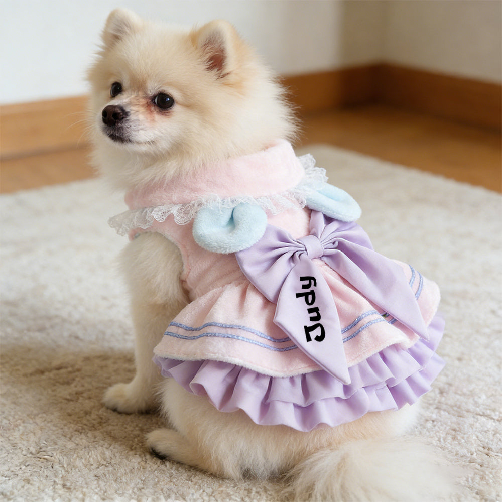 Personalized Name Pet Bowknot Dress | inPet27