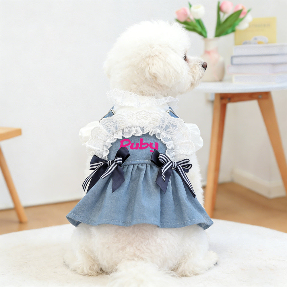Salopette personnalisée en jean pour animaux de compagnie | inCloth18