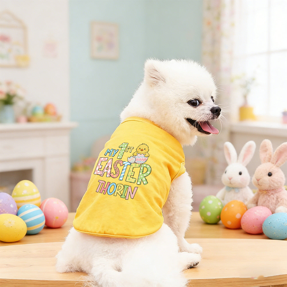 Personalisiertes "Erstes Ostern" T-Shirt für Haustiere | inCloth35