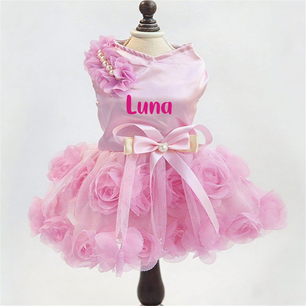 Robe de princesse personnalisée en satin pour animaux de compagnie | inCloth50