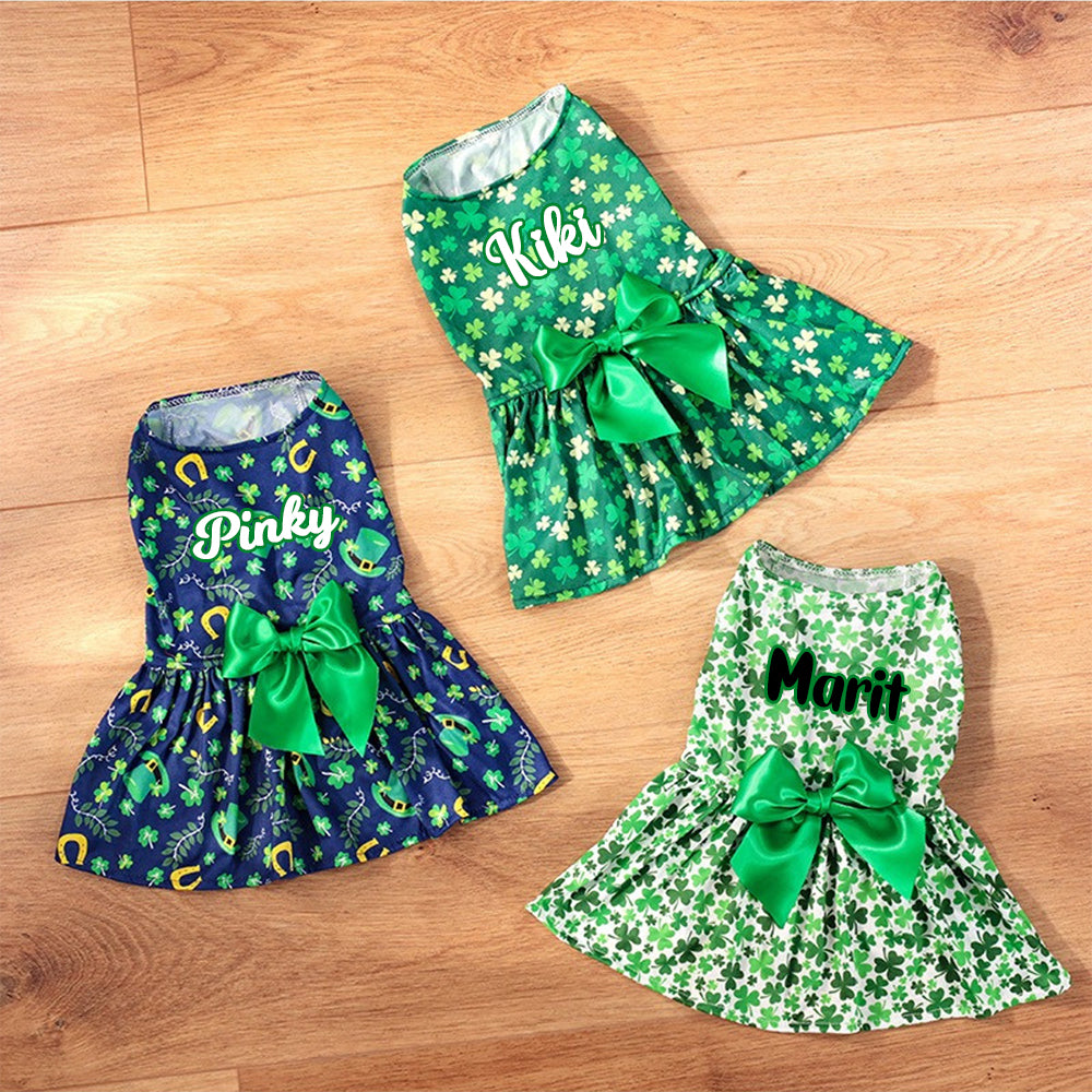 Personalisiertes Haustier St. Patrick's Day Glückskleid | inCloth01