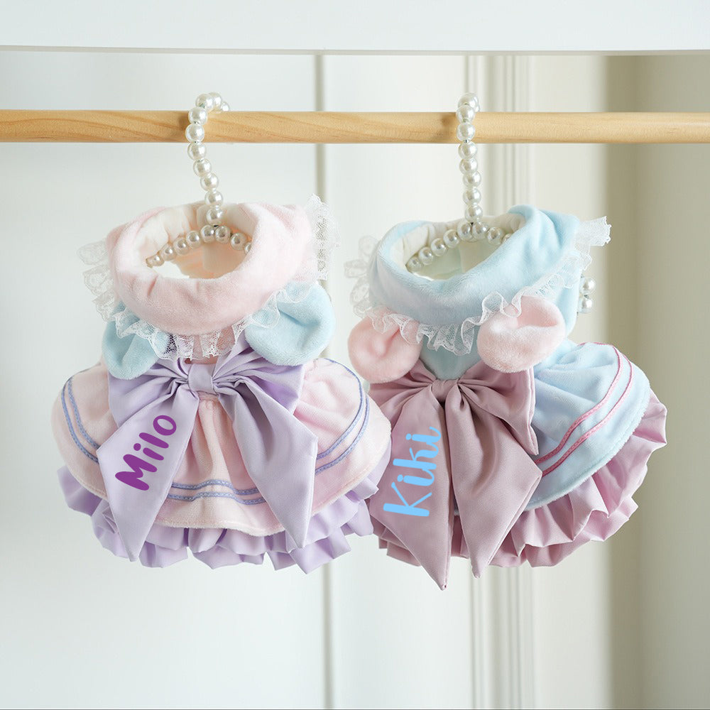 Personalized Name Pet Bowknot Dress | inPet27
