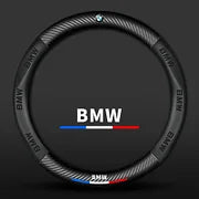 Maßgeschneiderte Carbonfaser-Wildleder-Lenkradhülle mit Auto-Logo