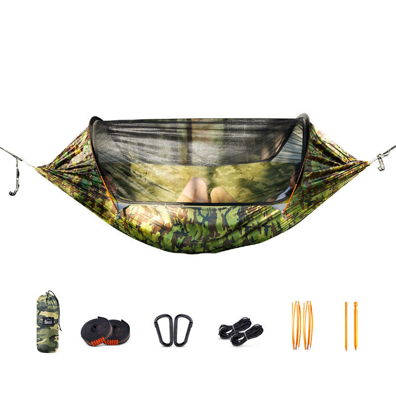 Tragbare Camping-Hängematte mit Moskitonetz – Strapazierfähige Fallschirm-Nylon-Hängematte