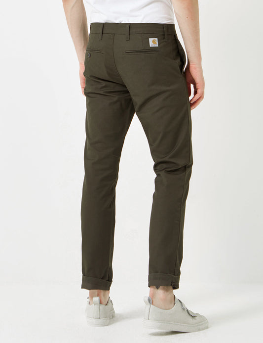Pantalon Chino Sid (coupe slim) - Vert cyprès