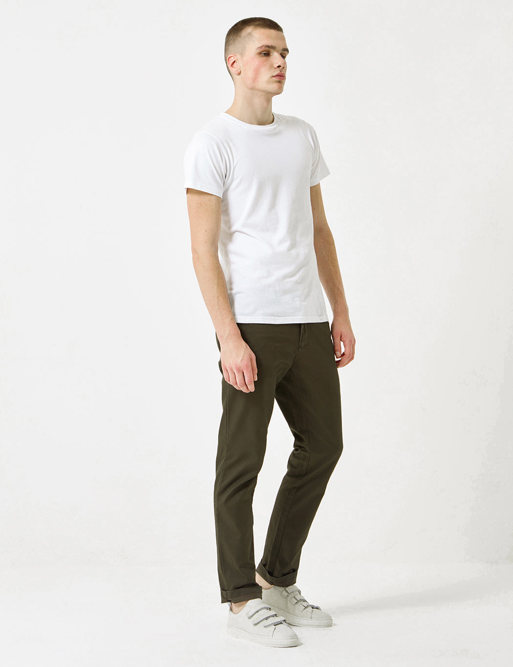Pantalon Chino Sid (coupe slim) - Vert cyprès